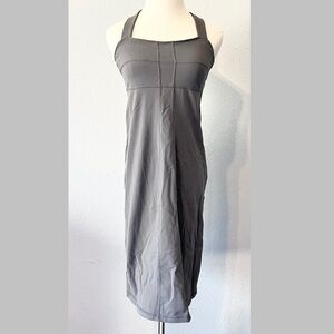 ATHLETA Gray Sizzle Halter Neck Athletic Summer Dress Medium